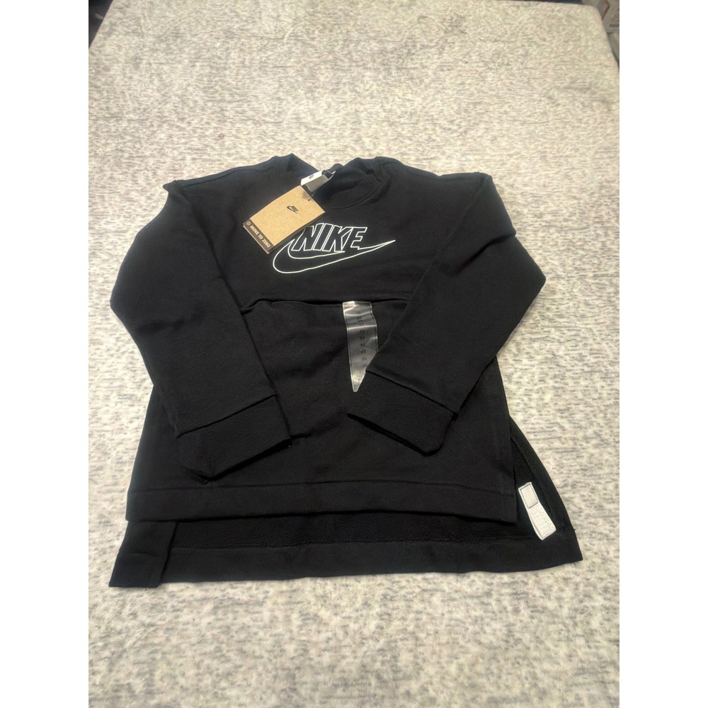 NIKE Youth Unisex Black Crew Neck Sweatshirt Long Sleeve‎ Size XS NWT